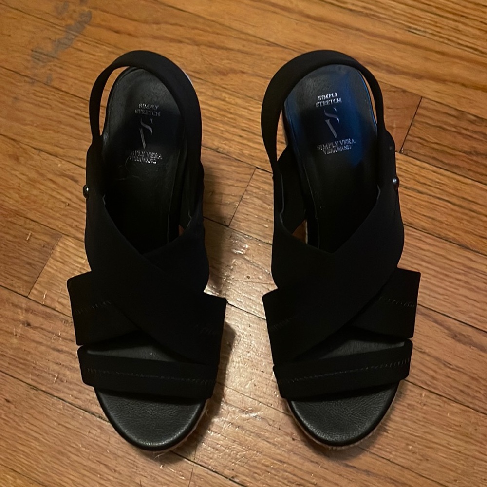 Vera wang wedge sandals. 4.13” heel